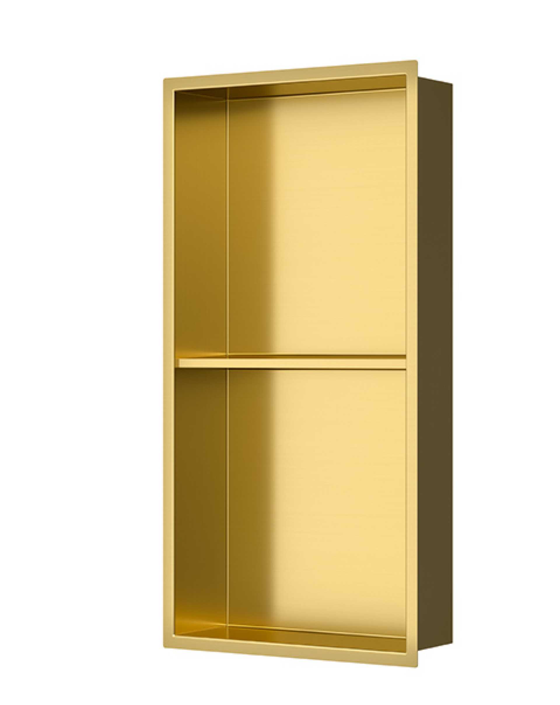 NICHO EM INOX  - 2 PRATELEIRAS